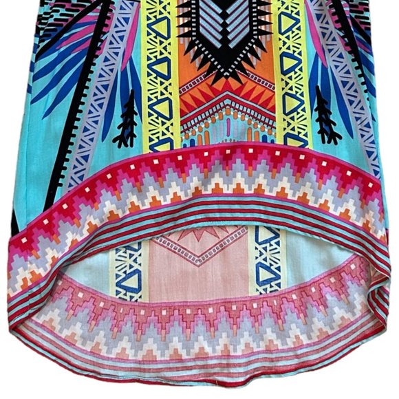 Flying Tomato Boho Print High Low Racerback Tank Top Size Small - Picture 4 of 12